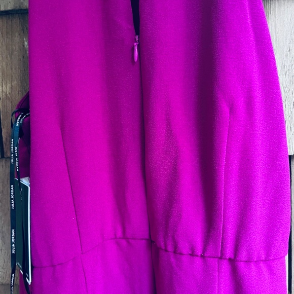 Julia Jordan Womens Knot-Neck Midi Tulip-Hem Halter Fuchsia Dress Size 8 - Picture 17 of 17